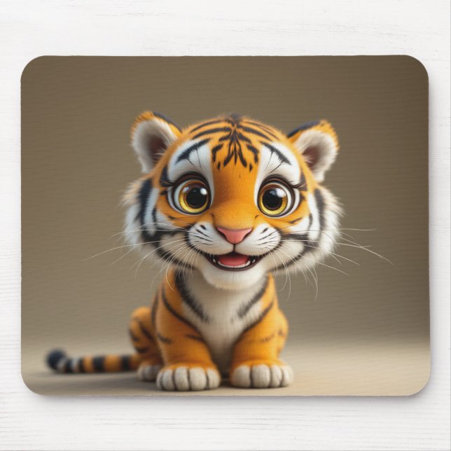 Cute Tiger Mousepad Musmatta (Framsidan)