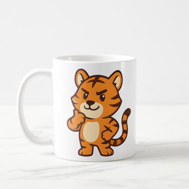 Cute Tiger Mugg - Adsible Animal Drinkware (Vänster)