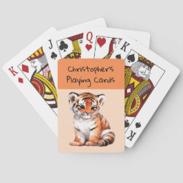 Cute tiger-orange-ungar casinokort