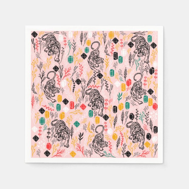 Cute Tiger Pappra blöjor Pappersservett (Framsidan)