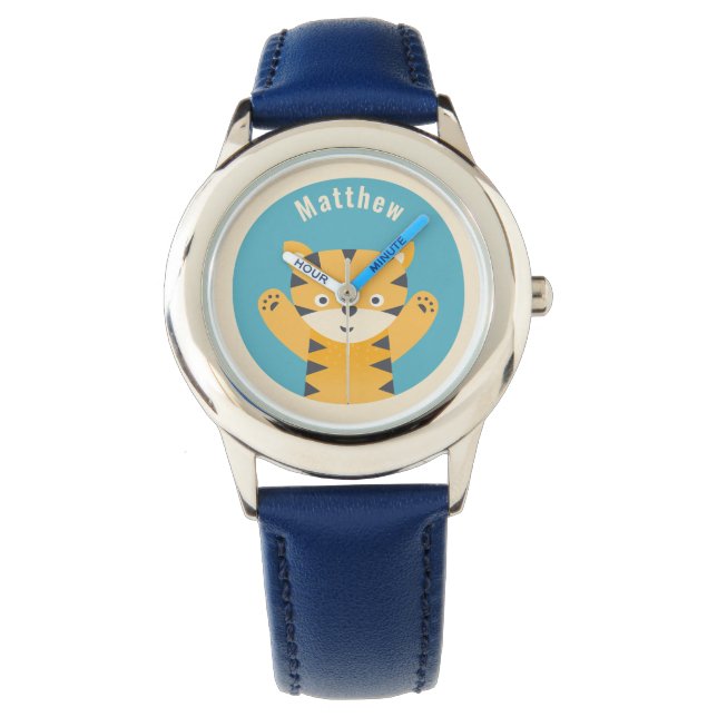 Cute Tiger - Personlig Kids Armbandsur (Framsida)