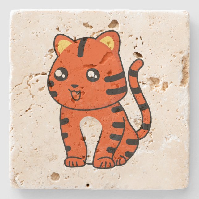 Cute Tiger Stenunderlägg (Framsidan)