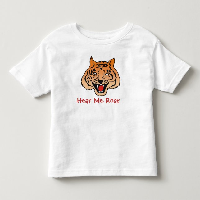Cute Tiger T "Hear Me Roar" Småbarn Tröja (Framsida)