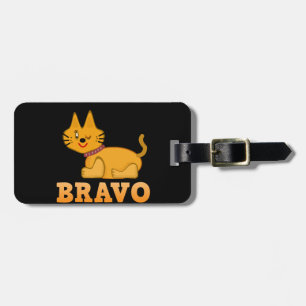 Cute tiger unge kattdjur (modig bravo tecknad) bagagebricka