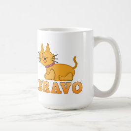 Cute tiger unge kattdjur (modig bravo tecknad) kaffemugg