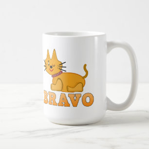 Cute tiger unge kattdjur (modig bravo tecknad) kaffemugg