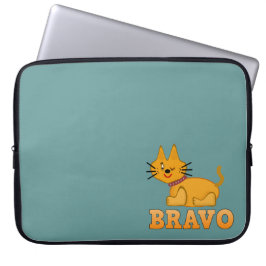 Cute tiger unge kattdjur (modig bravo tecknad) laptop fodral