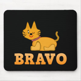 Cute tiger unge kattdjur (modig bravo tecknad) musmatta