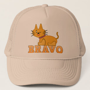 Cute tiger unge kattdjur (modig bravo tecknad) truckerkeps