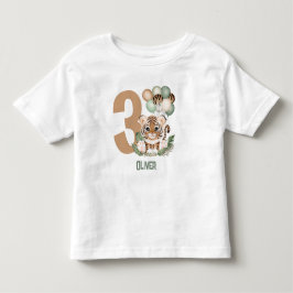 Cute Tiger Unge Vild En Boy Birthday T Shirt