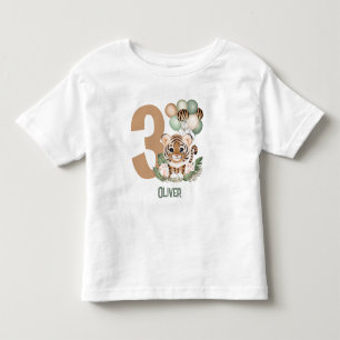 Cute Tiger Unge Vild En Boy Birthday T Shirt