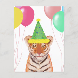 Cute Tiger Unge-vykort för illustration Vykort