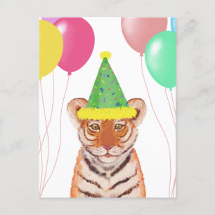 Cute Tiger Unge-vykort för illustration Vykort