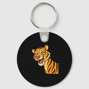 Cute Tiger Wildcat Funny Wildlife Animal Jungle Nyckelring