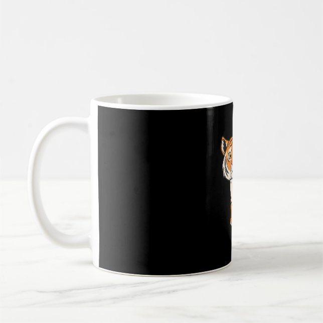 Cute Tiger Wildlife Animals Nature Jungle Kaffemugg (Vänster)