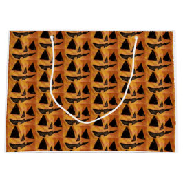 Cute Tiled Ansikte Jack-O-Lantern Gift Bag