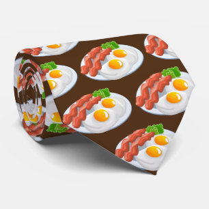 Cute tiled bacon-äggen mönster-frukost slips