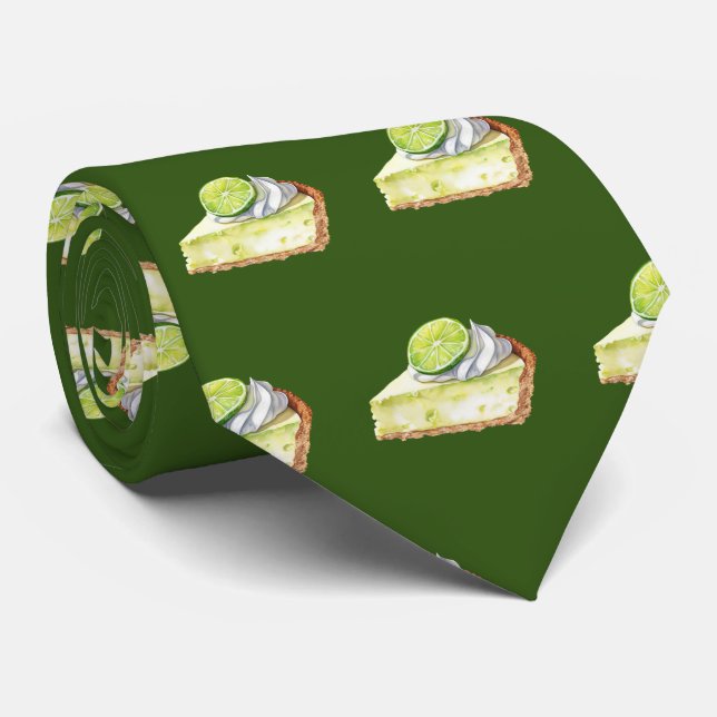 Cute tiled mönster Bakery Nyckel lime paj Slips (Rullad)