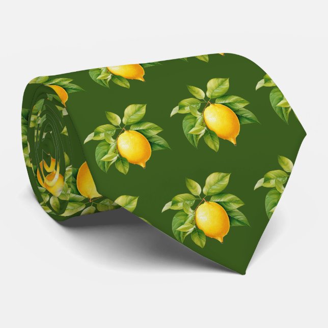 Cute tileed lemon Fruhals mönster nacke Slips (Rullad)