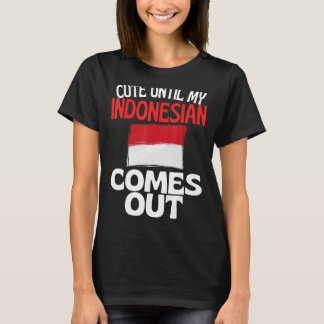 Cute tills min indonesiska kommer ut ur Indonesien T Shirt
