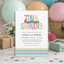 Cute Tiny Human Shindig Couples Baby Shower