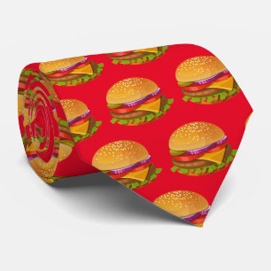 Cute tippade hamburgare i mönster slips