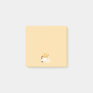 Cute Tired Corgi Post-it Block