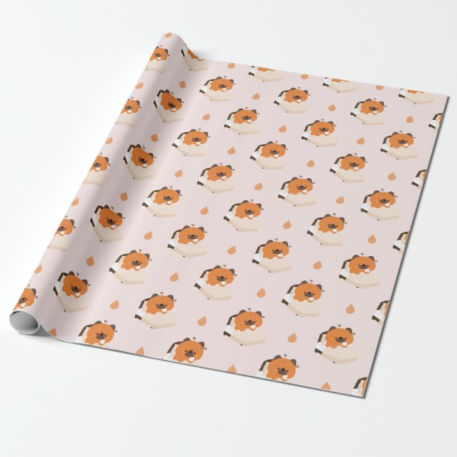 Cute Tired German Shepherd Puppy Presentpapper (Utrullad)