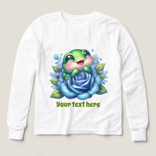 Cute tjejer groda älskare anpassade t shirt (Design framsida)
