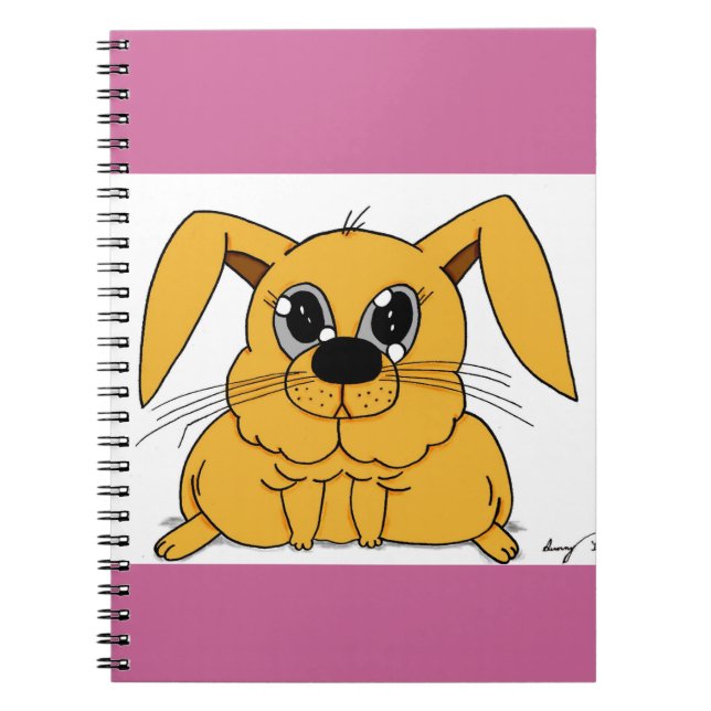 Cute Tjock Bunny bärbar dator Anteckningsbok Med Spiral (Framsidan)