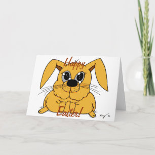 Cute Tjock Bunny "Glad påsk!" Kort