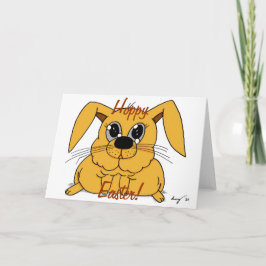 Cute Tjock Bunny "Hoppy Påsk!" Kort