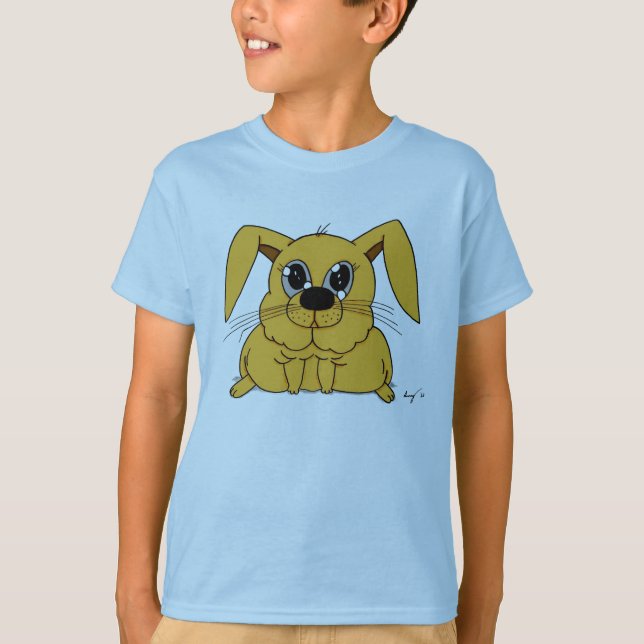 Cute Tjock Bunny Kids Basic T-Shirt (Framsida)