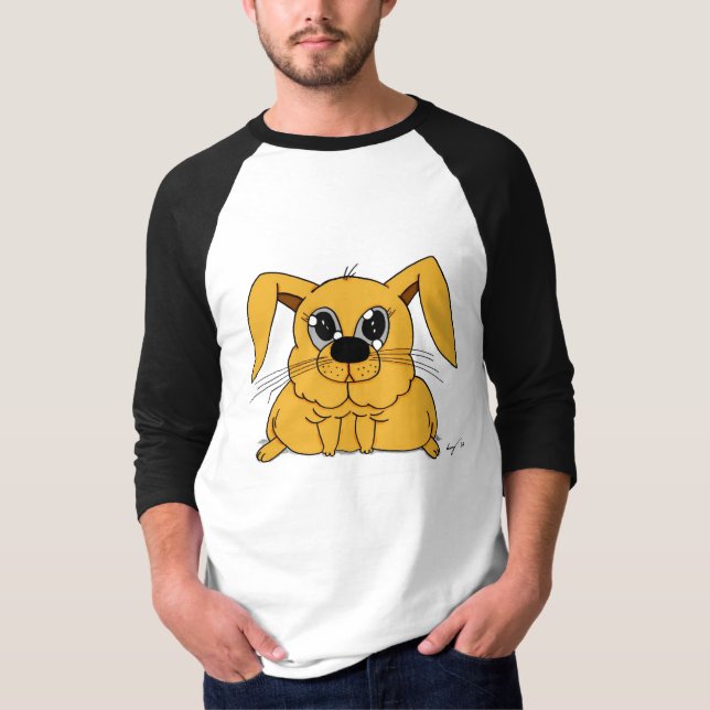 Cute Tjock Bunny Manar Raglan T-Shirt (Framsida)