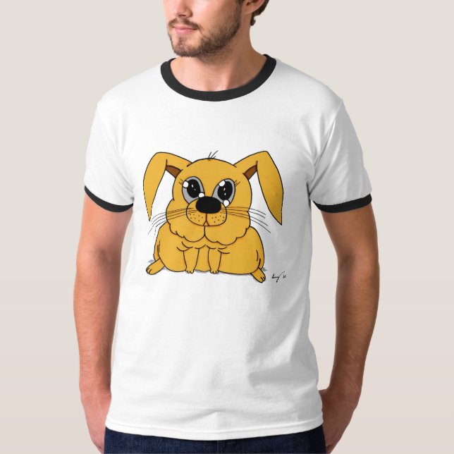 Cute Tjock Bunny Manar Ringer T-Shirt (Framsida)