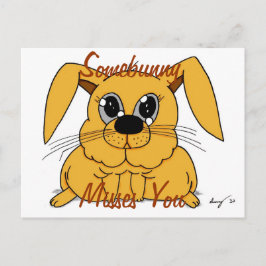 Cute Tjock Bunny, "Nånbunny Misses You" vykort