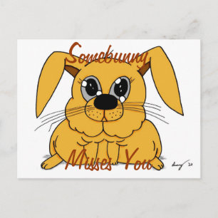 Cute Tjock Bunny, "Nånbunny Misses You" vykort
