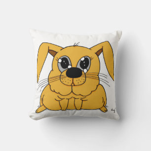 Cute Tjock Bunny Pillow - Black Kudde