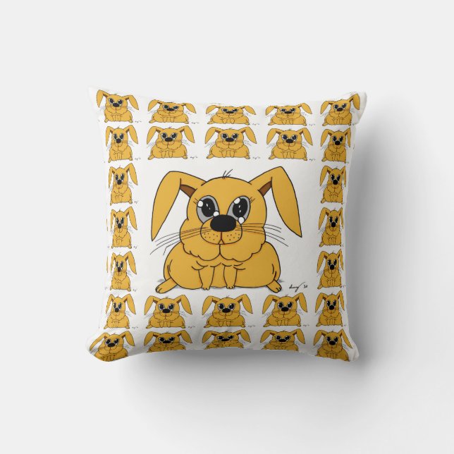 Cute Tjock Bunny Pillow Kudde (Framsida)