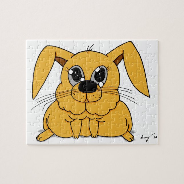 Cute Tjock Bunny Puzzle Pussel (Horisontell)