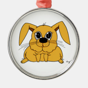 Cute Tjock Bunny Round Ornament
