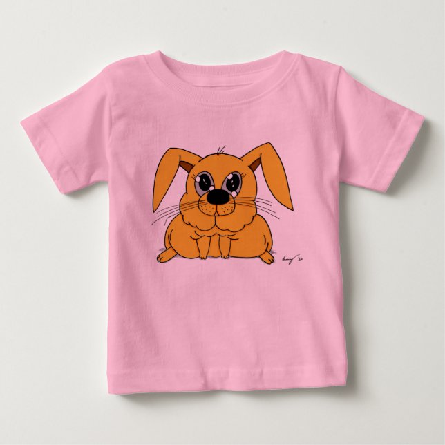 Cute Tjock Bunny Shirts T-shirt (Framsida)