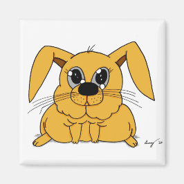Cute Tjock Bunny Square Magnet