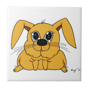 Cute Tjock Bunny Tile Kakelplatta