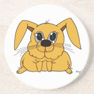 Cute Tjock Bunny Underlägg Sandsten