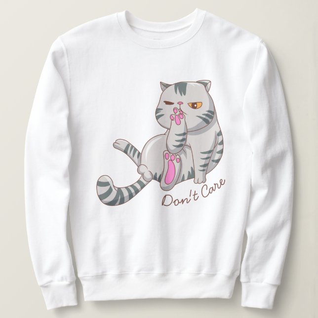 Cute Tjock Cat T Shirt (Design framsida)