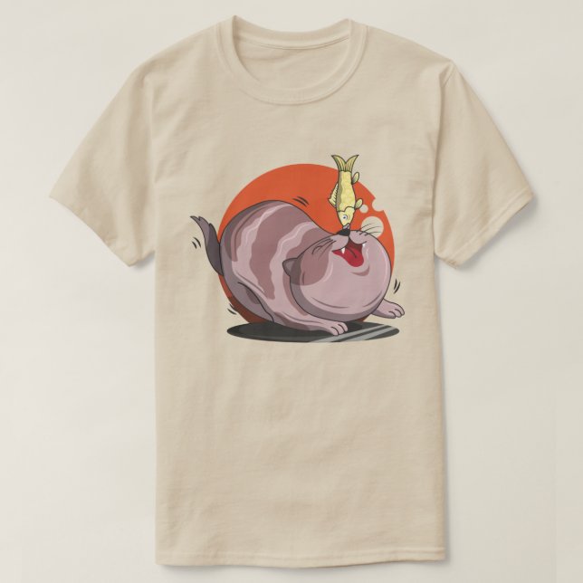 Cute Tjock Cat T Shirt (Design framsida)