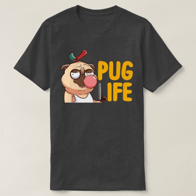 Cute Tjock Pug T-Shirt (Design framsida)
