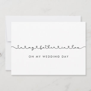 Cute to my far in law on my bröllopsdag card inbjudningar