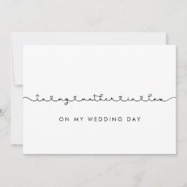 Cute to my mor in law on my bröllopsdag card inbjudningar